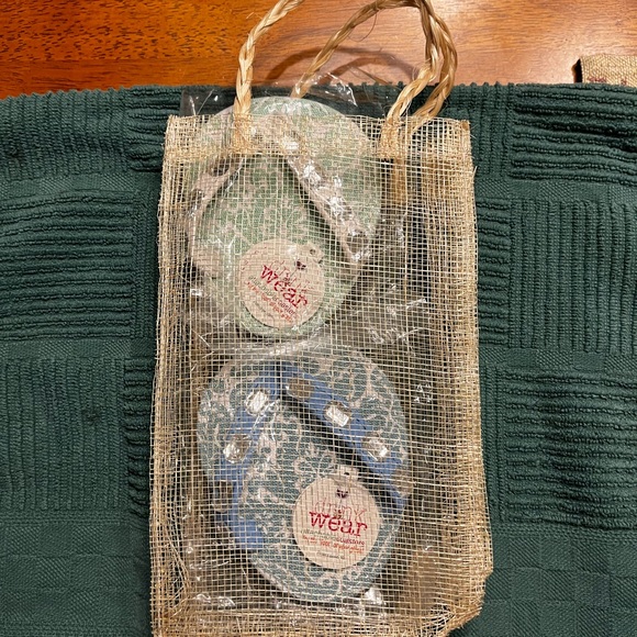 Wine glass sandals coasters - Picture 1 of 3